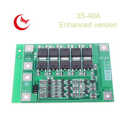 3S-40A 18650 18uA BMS Printed Circuit Board Assembly