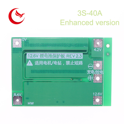 3S-40A 18650 18uA BMS Printed Circuit Board Assembly