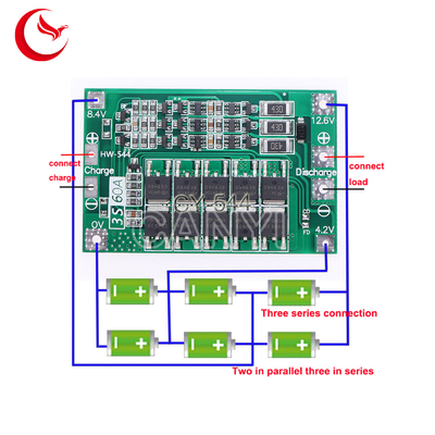 12.6V 3S60A BMS Led Pcb Board Assembly For Battery Charger for circuit board assembly services