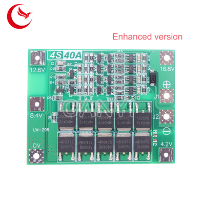 4S40A 18650 BMS Led Pcb Board Assembly 105mA For Battery Charger