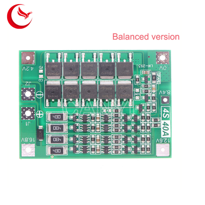 4S40A 18650 BMS Led Pcb Board Assembly 105mA For Battery Charger