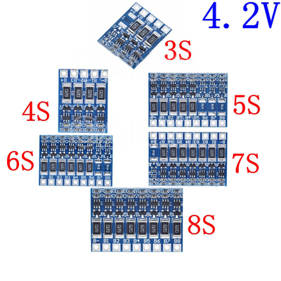 3S 4S 5S 6S 7S 8S 21V 4.2v 18650 li-ion full charge battery Balance Function Protection Board printed circuit assembly