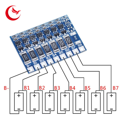 7S 29.4V 4.2V Balance Function Protection Board 66mA 7S Li-ion Lipo Battery Lithium 18650 Batteries Balanced Module