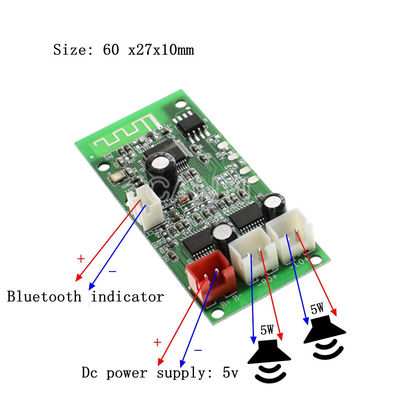 PC DC5V 5W *2 Bluetooth 4.2 PCBA Speaker Amplifier Board