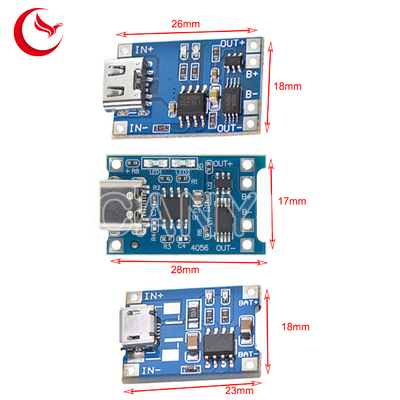 USB 18650 Lithium Battery TP4056 5V 1A Smt Board Assembly