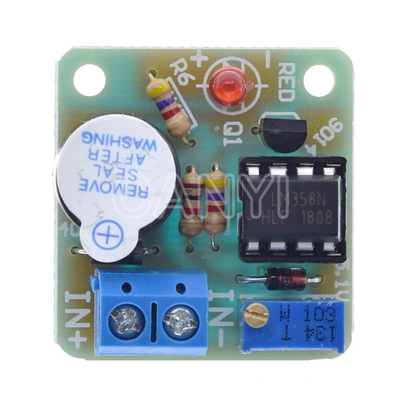 12V LM358 2.9*3.0cm Accumulator Board Module Sound Light Alarm