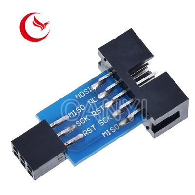 ISP Converter 10-6 Pin FR4 Adapter Board For AVRISP MKII USBASP STK500