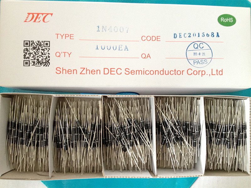 Battery Change 1N4007 Rectifier Diode , Silicon Rectifier Diode 0.7mm*58mm Size