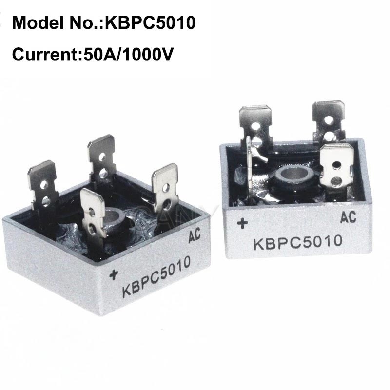 50 Amp 1000V Bridge Rectifier Through Hole Plastic KBPC Heat Sink High Voltage Bridge Rectifier