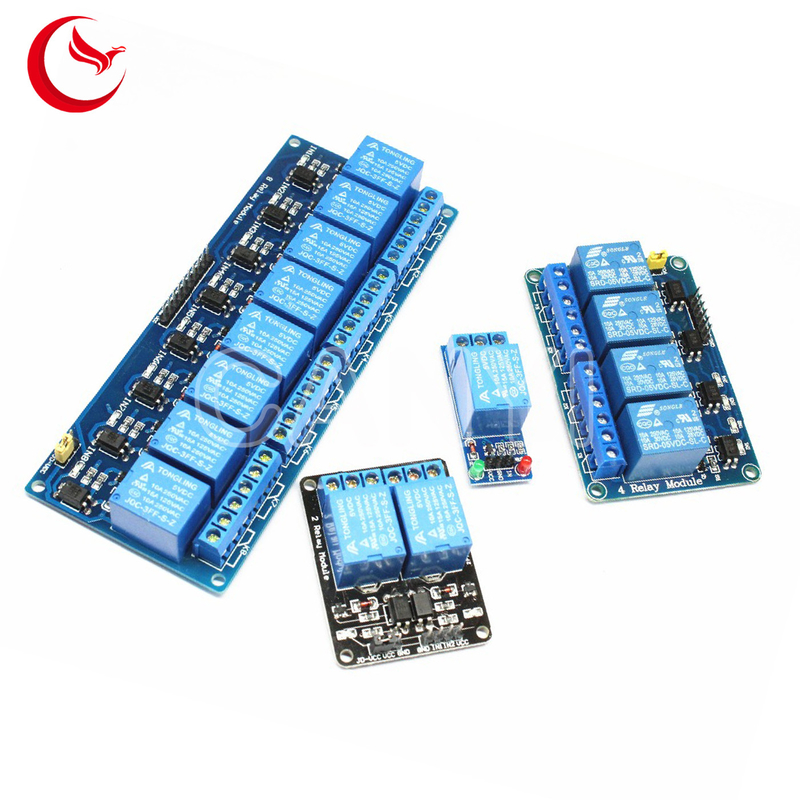 5v 12v 1 2 4 6 8 Channel Relay Module With Optocoupler Relay Low Level Trigger With LED