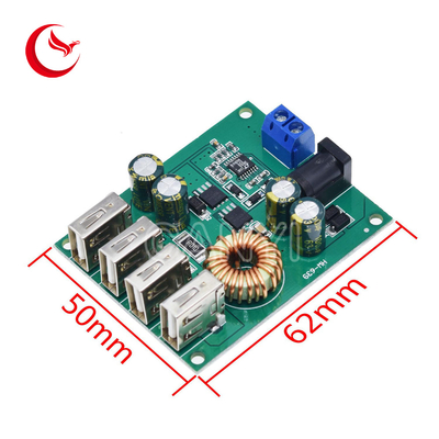 DC DC 7V-60V To 5V 5A 4 Four USB Output Buck Converter Pcb Board Step Down Power Supply Module